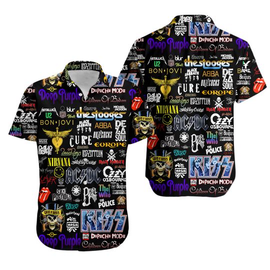 Discover Classic Rock Unisex Hawaiian Shirt ,Rock Hawaiian Shirt