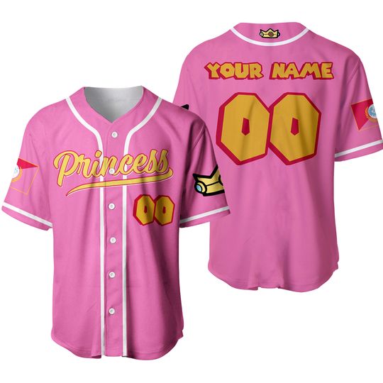 Discover Princess Peach Mushroom Kingdom Princess Baseball Jersey