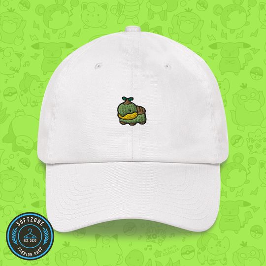 Discover Embroidery Turtwig Dad Hat - Anime Embroidered Hat, Manga Embroidery Hat, Dad Hat