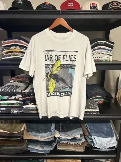 Discover Vtg 1994 ALC Band Jar of Flies Concert White Unisex T-Shirt