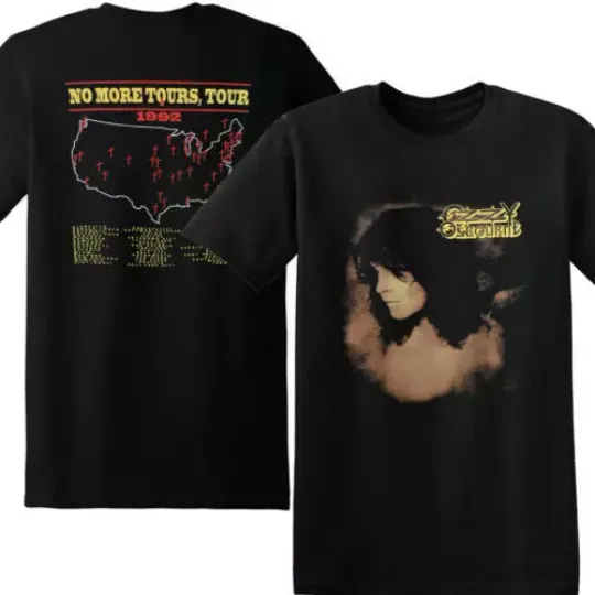 Discover Vintage 1992 Ozzy Osbourne No More Tours Tour Rock Heavy Metal T-Shirt