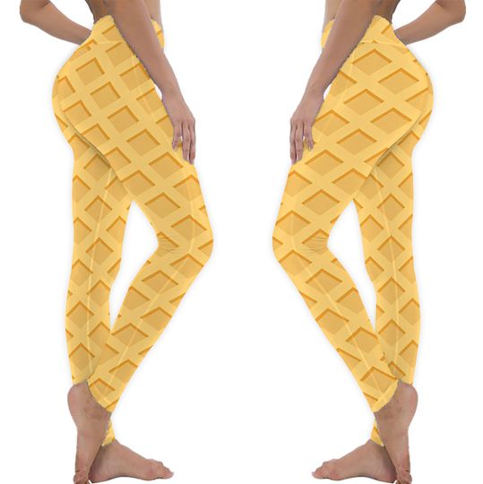 Discover Waffle Cone Leggings For Teens and Women, Ice Cream Cone Leggings