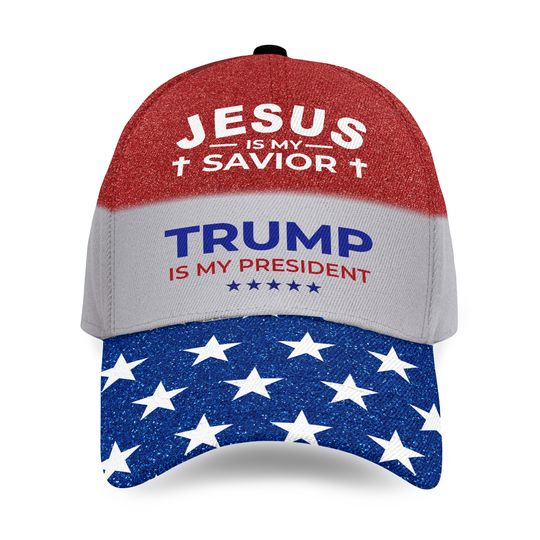 Discover Jesus Is My Savior Trump Is My President Trump 2024 MAGA Classic Baseball Cap