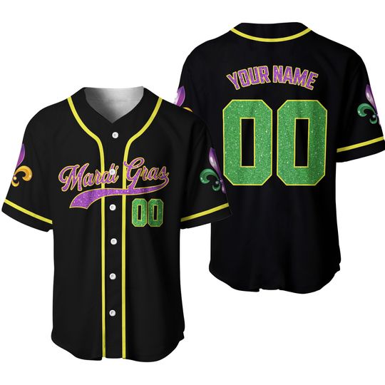 Discover Personalized Mardi Gras Baseball Jersey Mardi Gras Jersey