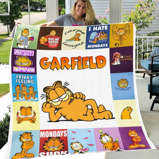 Discover Garfield Blanket, Garfield Cartoon Movies Fleece Blanket