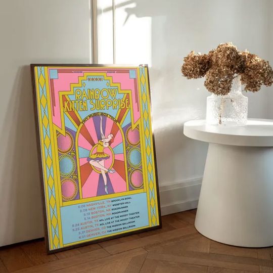 Discover Rainbow Kitten Surprise Tiny Music Box Tour 2024 Poster