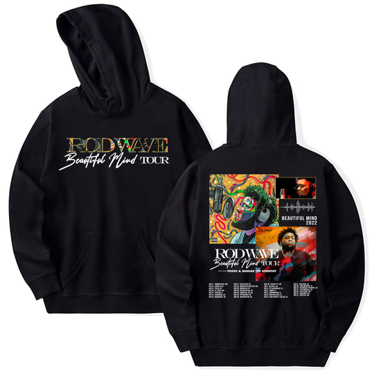 Discover Rod Wave Beautiful Mind 2023 Tour Hoodie, Rod Wave Shirt, Beautiful Mind Tour Shirt