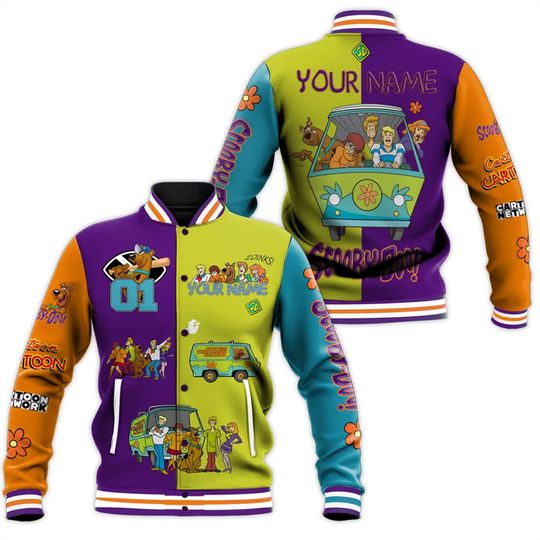 Discover Scooby Doo Mystery Machine Where Are You Baseball Jacket