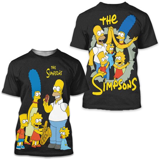 Discover Vintage Simpsons Shirt  Matt Groening Family Cartoon Bart Omer Donuts TV Movie