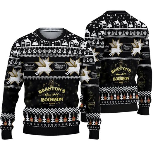 Discover 3D Blantons Bourbon Ugly Christmas Sweater