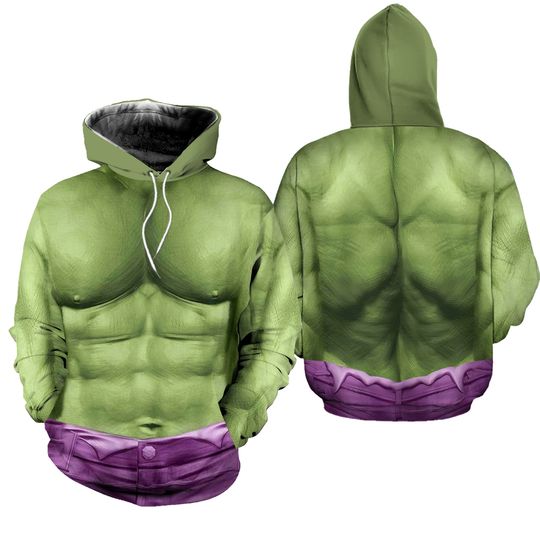 Discover The Incredible Hulk Costume Clothing, Green Hulk Cosplay Costume 3D