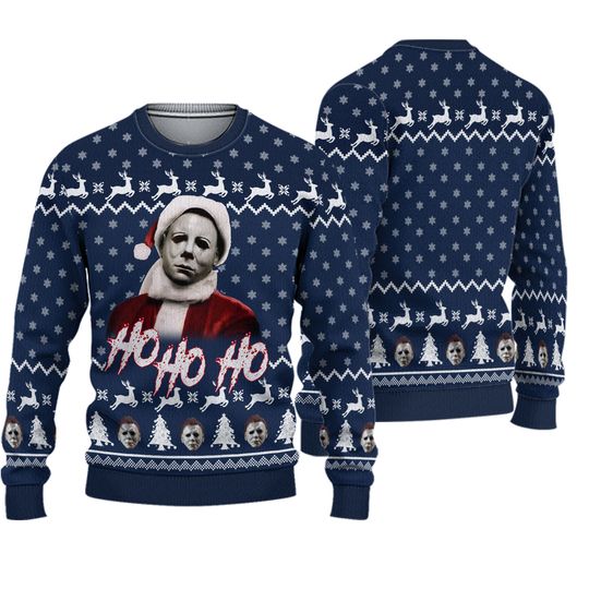Discover Michael Myers Horror Christmas Ugly Sweater