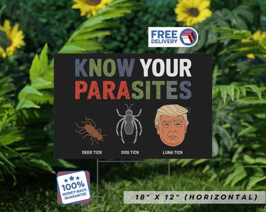 Discover Yard Sign Know Your Parasites With Metal Stake