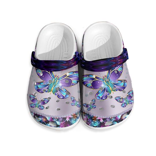 Discover Butterflies Fly In Wind Shoes For Women - Butterfly Shoes Gifts For Mother Day Grandma