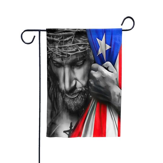 Discover Puerto Rico Garden Flag Jesus Flag