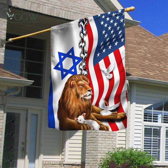 Discover American Israel Israeli House Flag