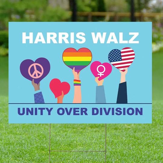 Discover Kamala Harris - Tim Walz for president - Political Yard Lawn Sign