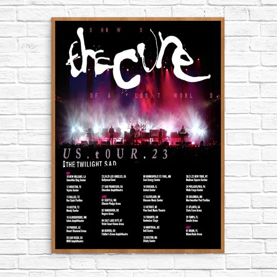 Discover The Cure 2023 North American Tour Poster