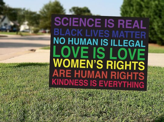 Discover Equality Kindness Yard Sign