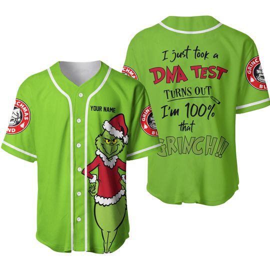 Discover Personalized Gri.nch Christmas funny character Baseball Jersey