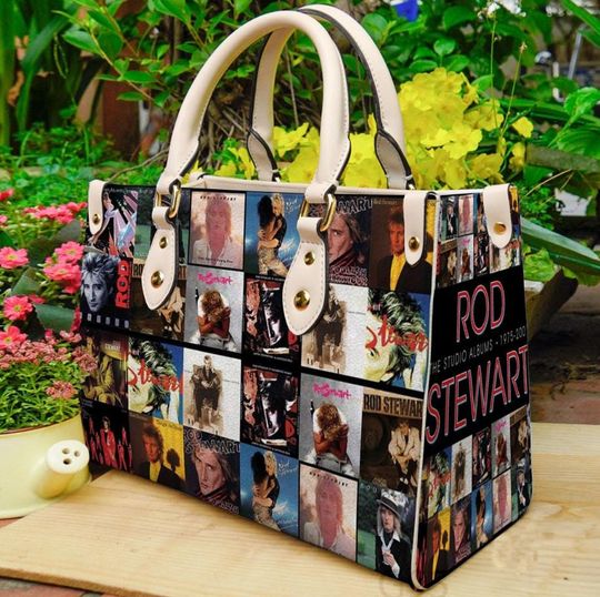 Discover Rod Stewart Music Leather Shoulder Handbag