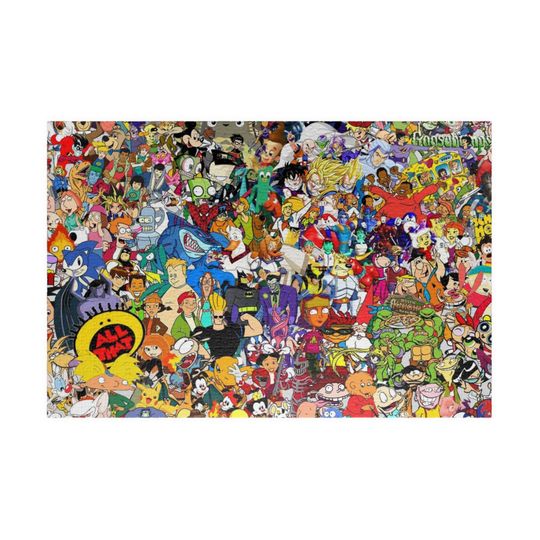 Discover 1990's birthday throwback old shows and cartoons Gumbi TMNT All That Puzzle