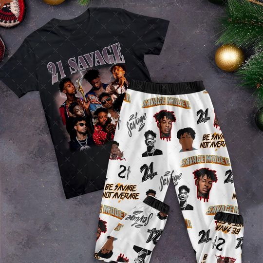 Discover 21 Savage Pajamas Set, Personalized Family Pajamas, Family Christmas Pajamas Set.