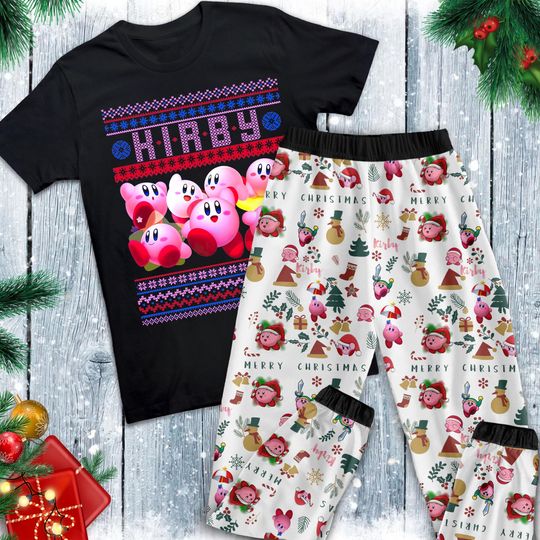 Discover Kirby Family Christmas Pajamas Set