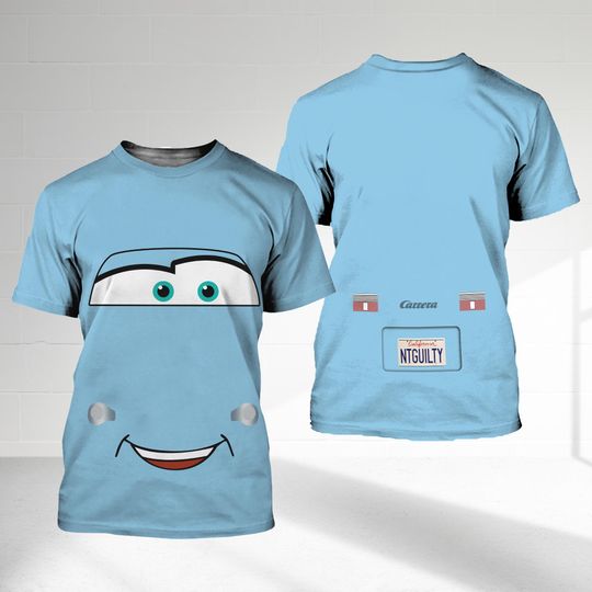 Discover Sally Blue Car 3D Costume Shirt