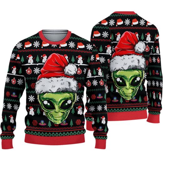 Discover Christmas Alien Ugly Sweater, Alien Christmas Sweater