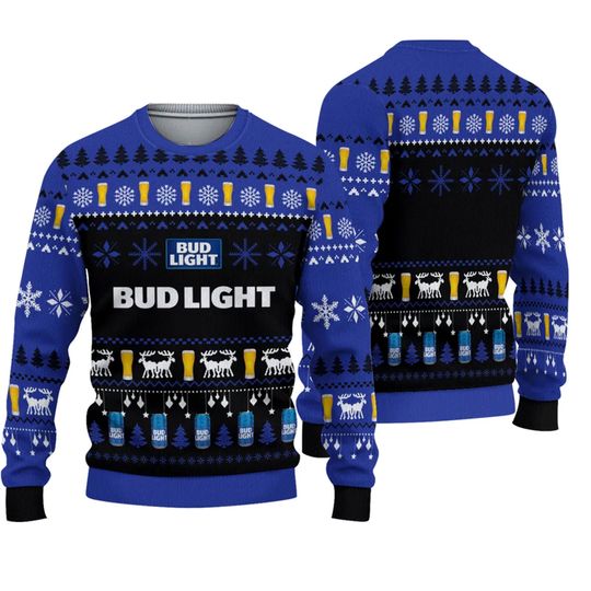 Discover Bud Light Beer Ugly Christmas Sweater
