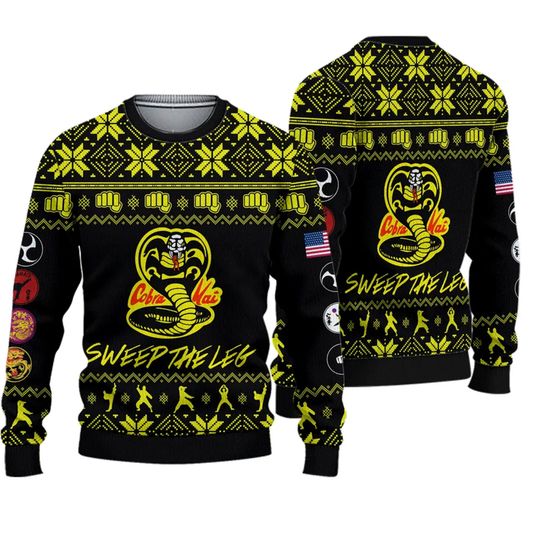 Discover Cobra Kai Ugly Christmas Ugly Sweater