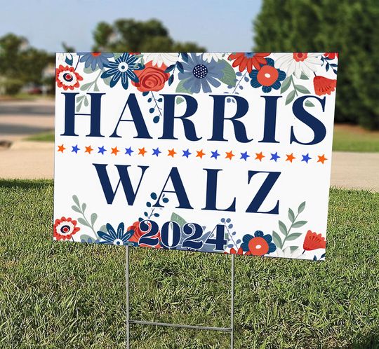 Discover Unique Harris Walz 2024 Yard Sign  Stop Project 2025