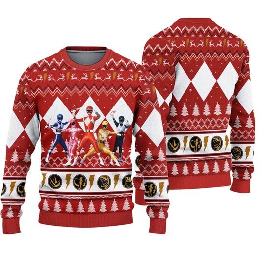 Discover Power Rangers Team Ugly Knitted Christmas Sweater