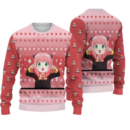 Discover Spy and Family Anya Ugly Knitted Ugly Christmas Sweater