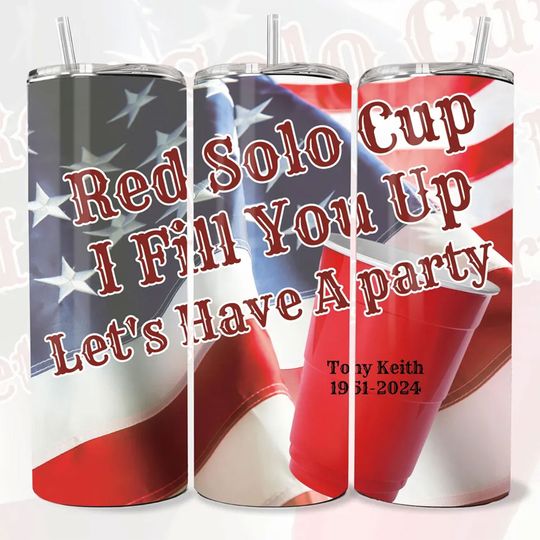 Discover Toby Keith Red Solo Cup Tumbler with Lid and Straw