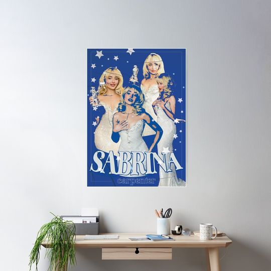 Discover Sabrina carpenter dark blue stars Poster