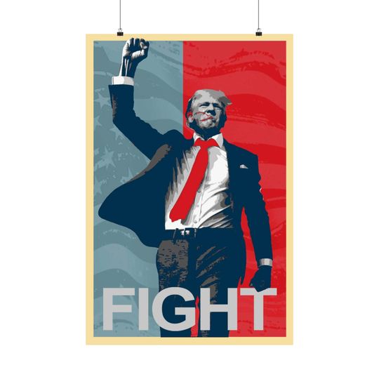 Discover Trump Fight Poster, USA President Donald Trump 2024 Poster