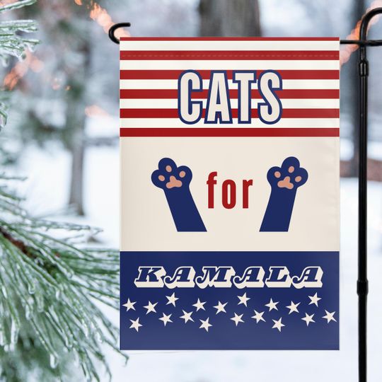 Discover Cats for Kamala Funny Garden Flag