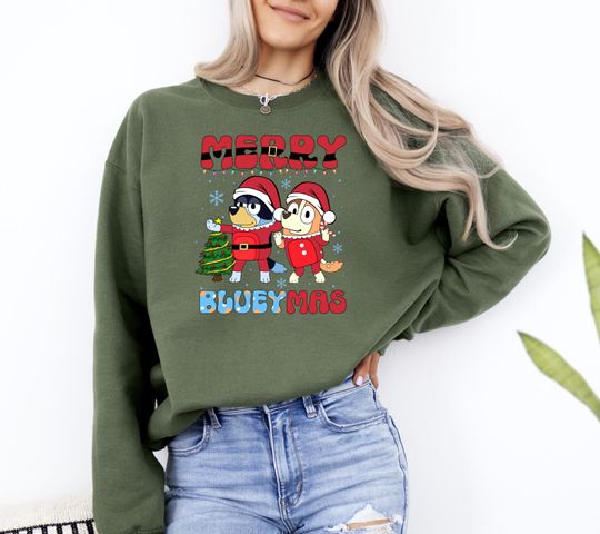 Discover Chistmas Gift Sweatshirt, Merry Blueymas Gift