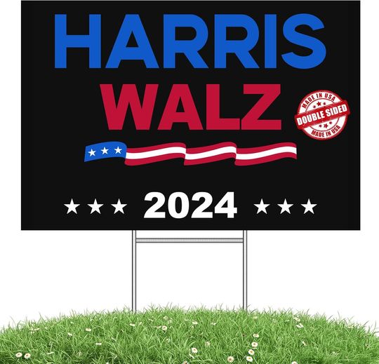 Discover Harris Waltz Yard Sign, Harris Waltz 2024 Vote Lawn Sign