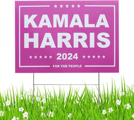 Discover Kamala Harris 2024 Yard Sign Kamala Harris President Pink Lawn Garden Sign
