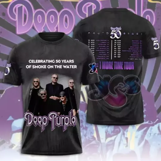 Discover Unisex 3D Deep Purple Shirt Rock Band Music T-Shirt 3D All Over Print T-Shirt