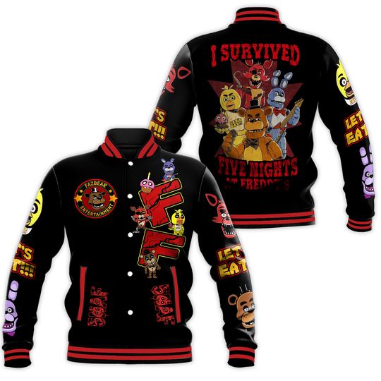Discover Halloween Five Nights At Freddy Jacket, Fnaf Baseball Jacket, Horror Baseball Jacket