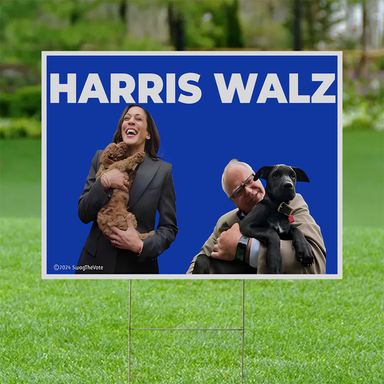 Discover Harris-Walz DOGS KNOW Yard Sign