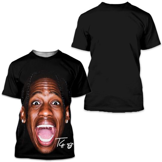 Discover Travis T-Shirt, Rap Tee Concert Merch, Rare Hip Hop Graphic Print