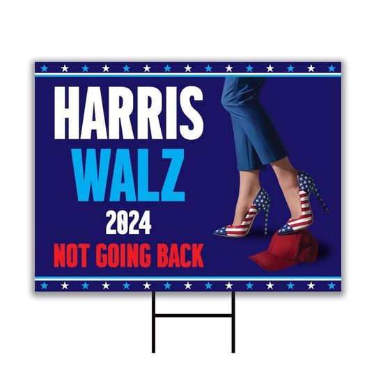 Discover Harris Walz 2024 Obviously Yard Sign - Coroplast Harris For President 2024 Lawn Sign