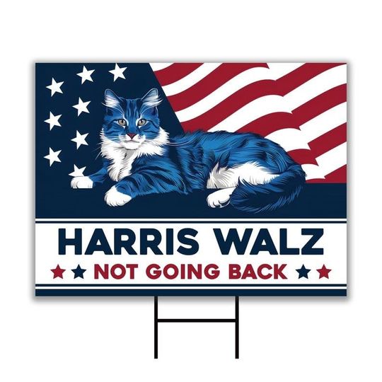 Discover Harris Walz 2024 Obviously Yard Sign - Coroplast Harris For President 2024 Lawn Sign