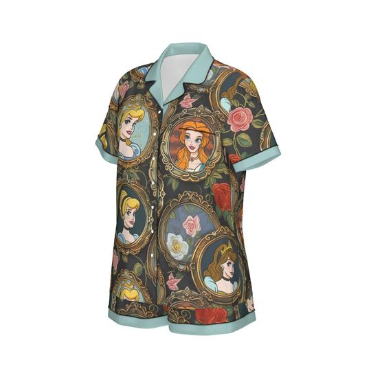 Discover Inspired Portraits Women's Imitation Silk short sleeve Pajama Set