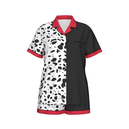 Discover The Devil Women's Imitation Silk Short Sleeve Pajama Set